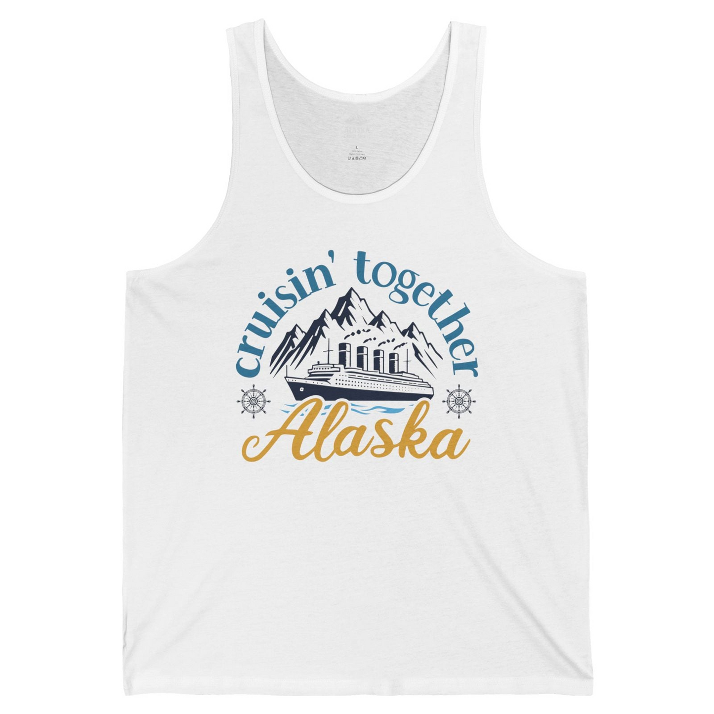Alaska Cruise Adventure Shirt Tank Top – White – Alaska Cruise Shirts