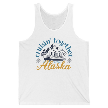 Alaska Cruise Adventure Shirt Tank Top – White – Alaska Cruise Shirts