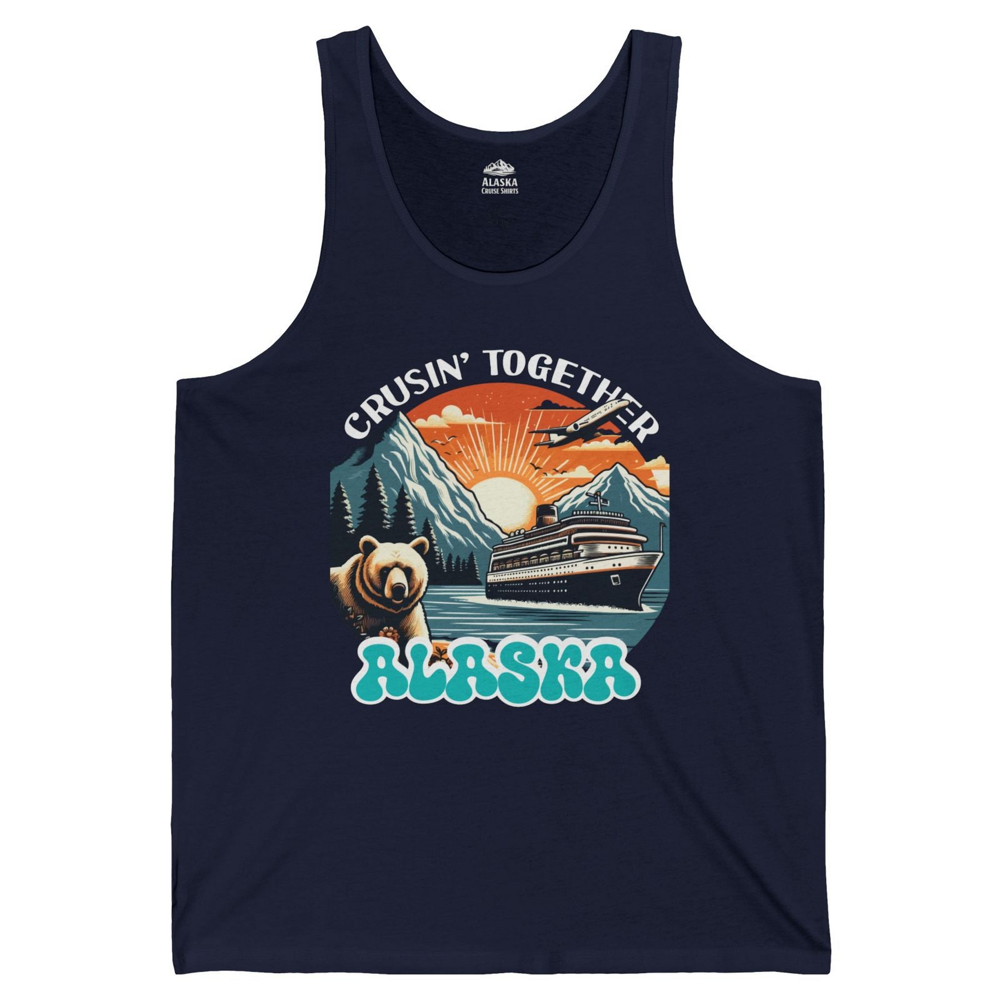 Alaska Cruise Shirt Tank Top – Navy – Alaska Cruise Shirts