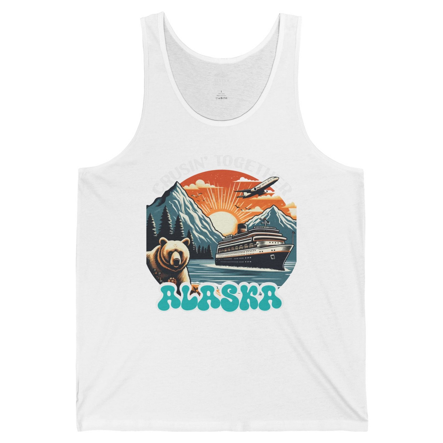 Alaska Cruise Shirt Tank Top – White – Alaska Cruise Shirts