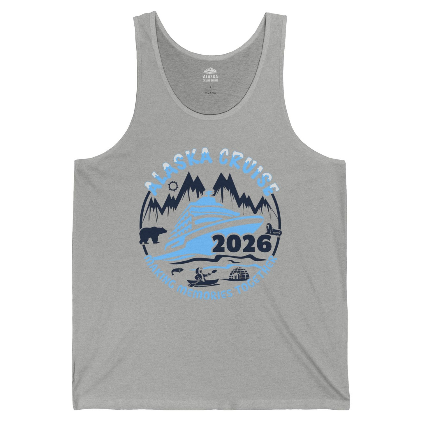 Alaska Cruise 2026 Shirt Tank Top – Athletic Heather – Alaska Cruise Shirts