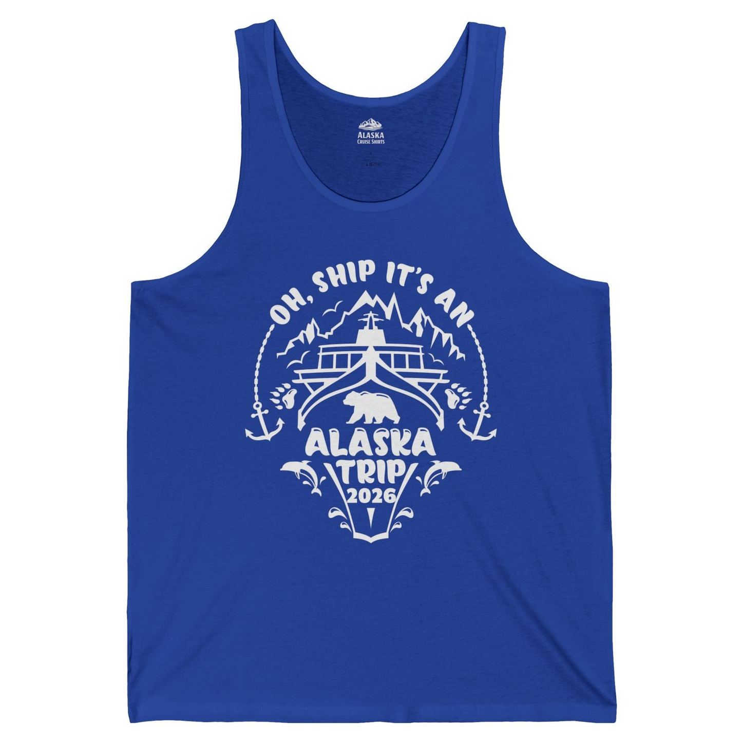 Oh Ship It’s an Alaska Trip 2026 Cruise and Wildlife Shirt — Tank Top Tank Top – True Royal – Alaska Cruise Shirts