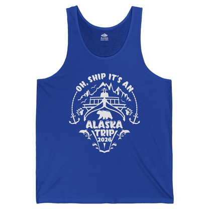 Oh Ship It’s an Alaska Trip 2026 Cruise and Wildlife Shirt — Tank Top Tank Top – True Royal – Alaska Cruise Shirts