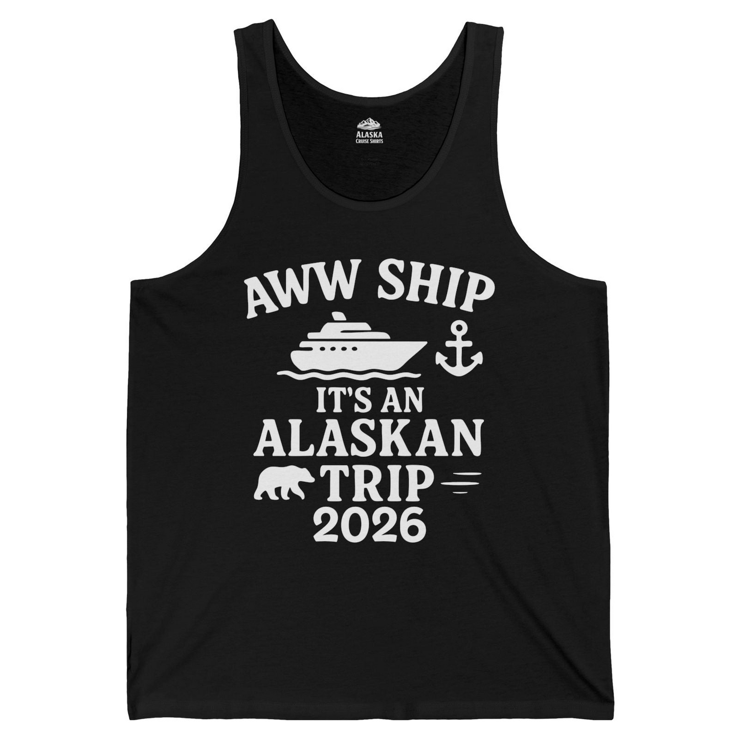 Alaska Cruise Shirt Tank Top – Black – Alaska Cruise Shirts