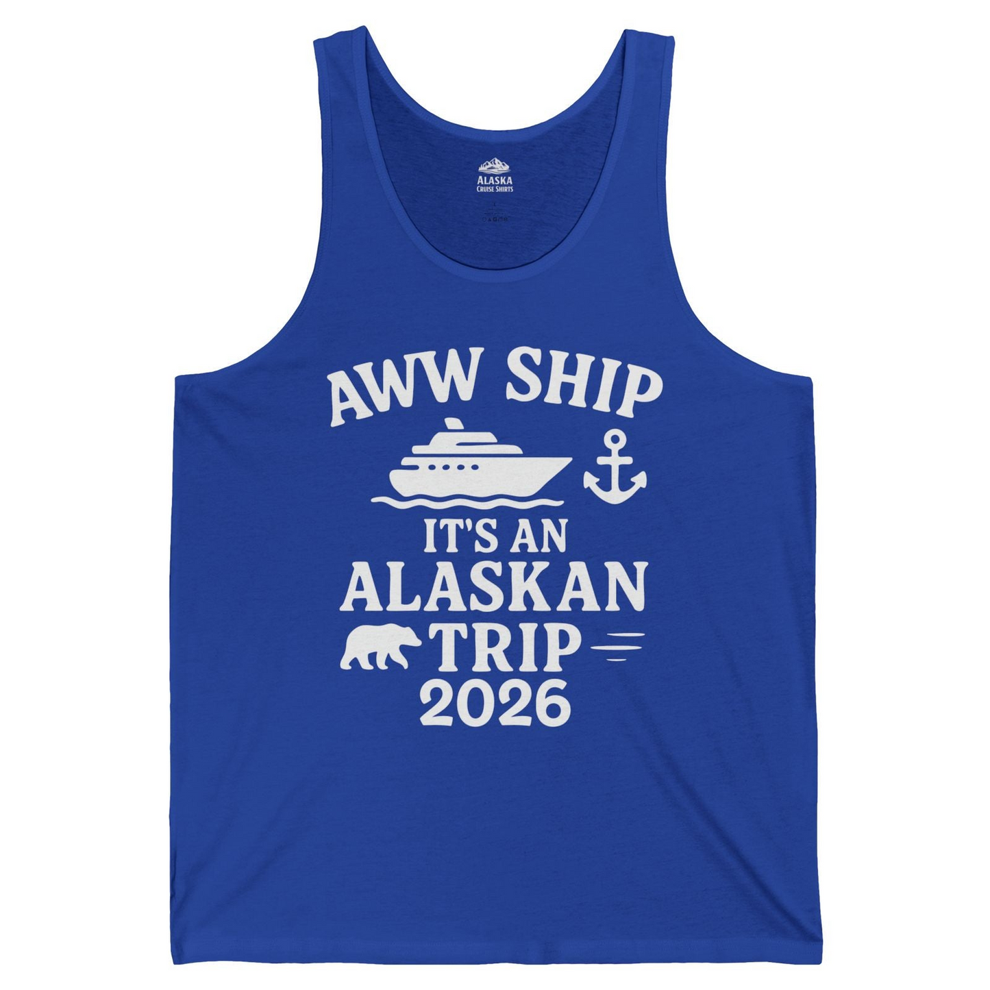 Alaska Cruise Shirt Tank Top – True Royal – Alaska Cruise Shirts