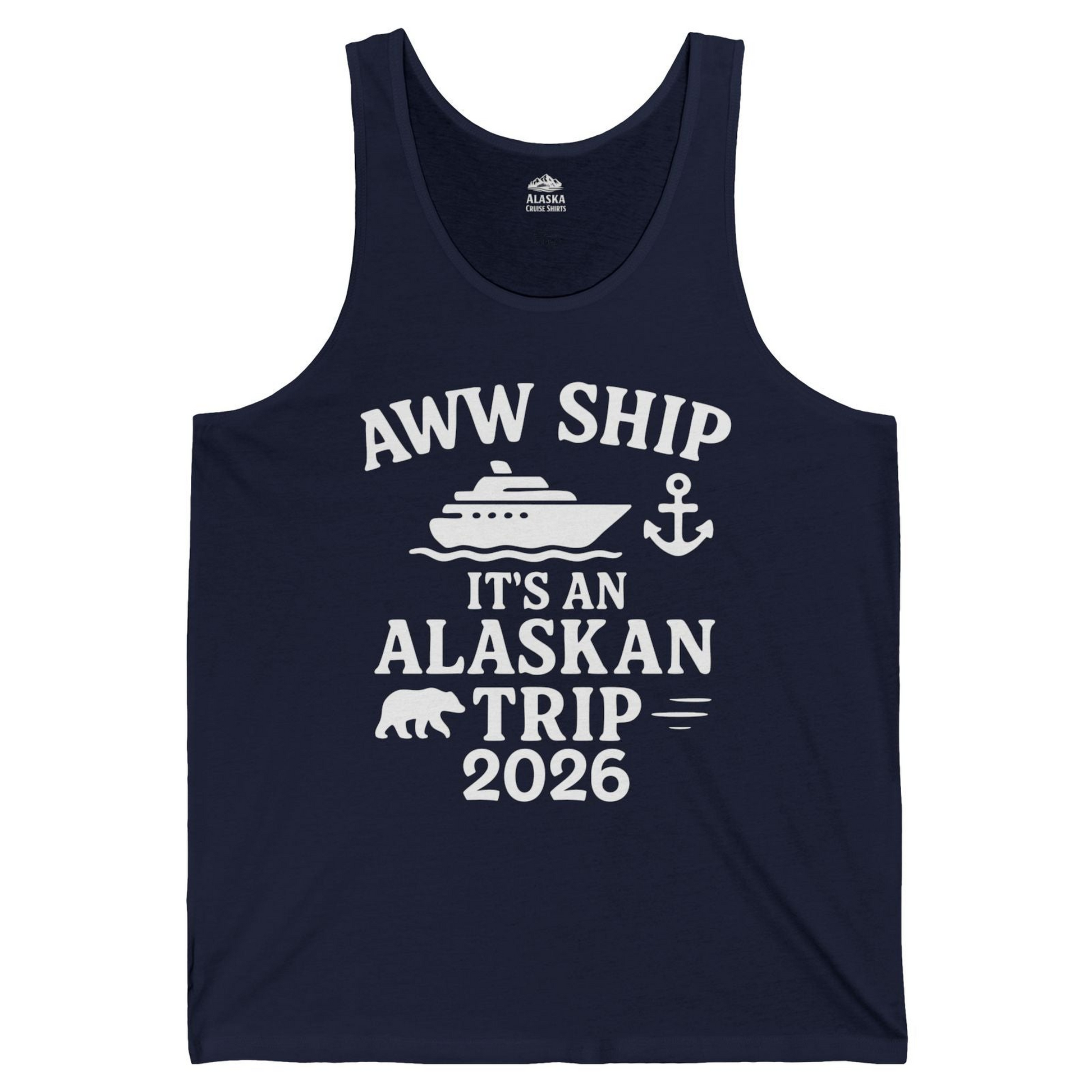 Alaska Cruise Shirt Tank Top – Navy – Alaska Cruise Shirts
