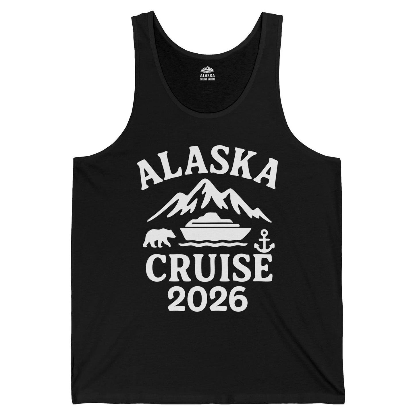Alaska Cruise 2026 Shirt Tank Top – Black – Alaska Cruise Shirts