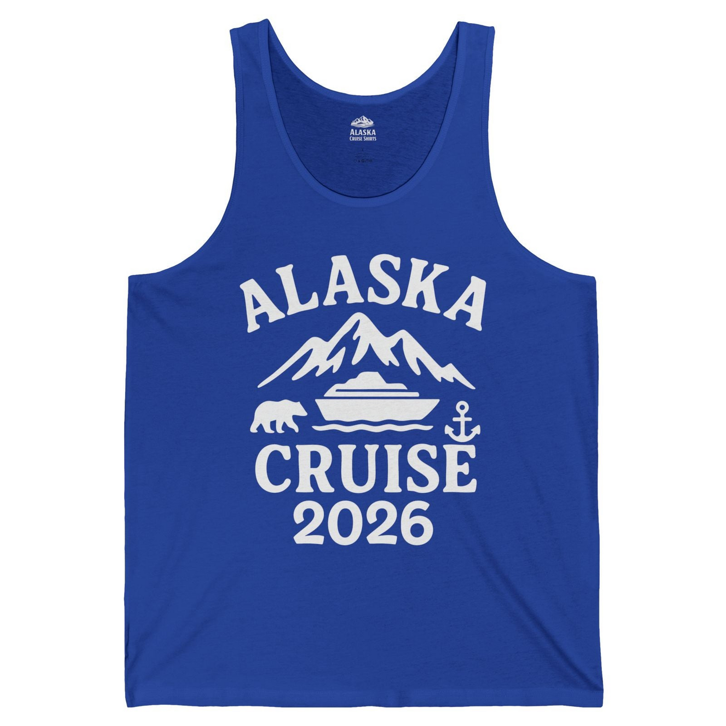 Alaska Cruise 2026 Shirt Tank Top – True Royal – Alaska Cruise Shirts
