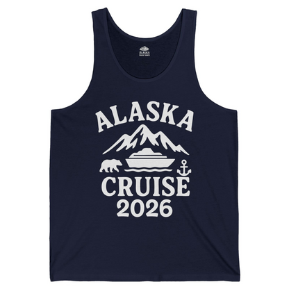 Alaska Cruise 2026 Shirt Tank Top – Navy – Alaska Cruise Shirts