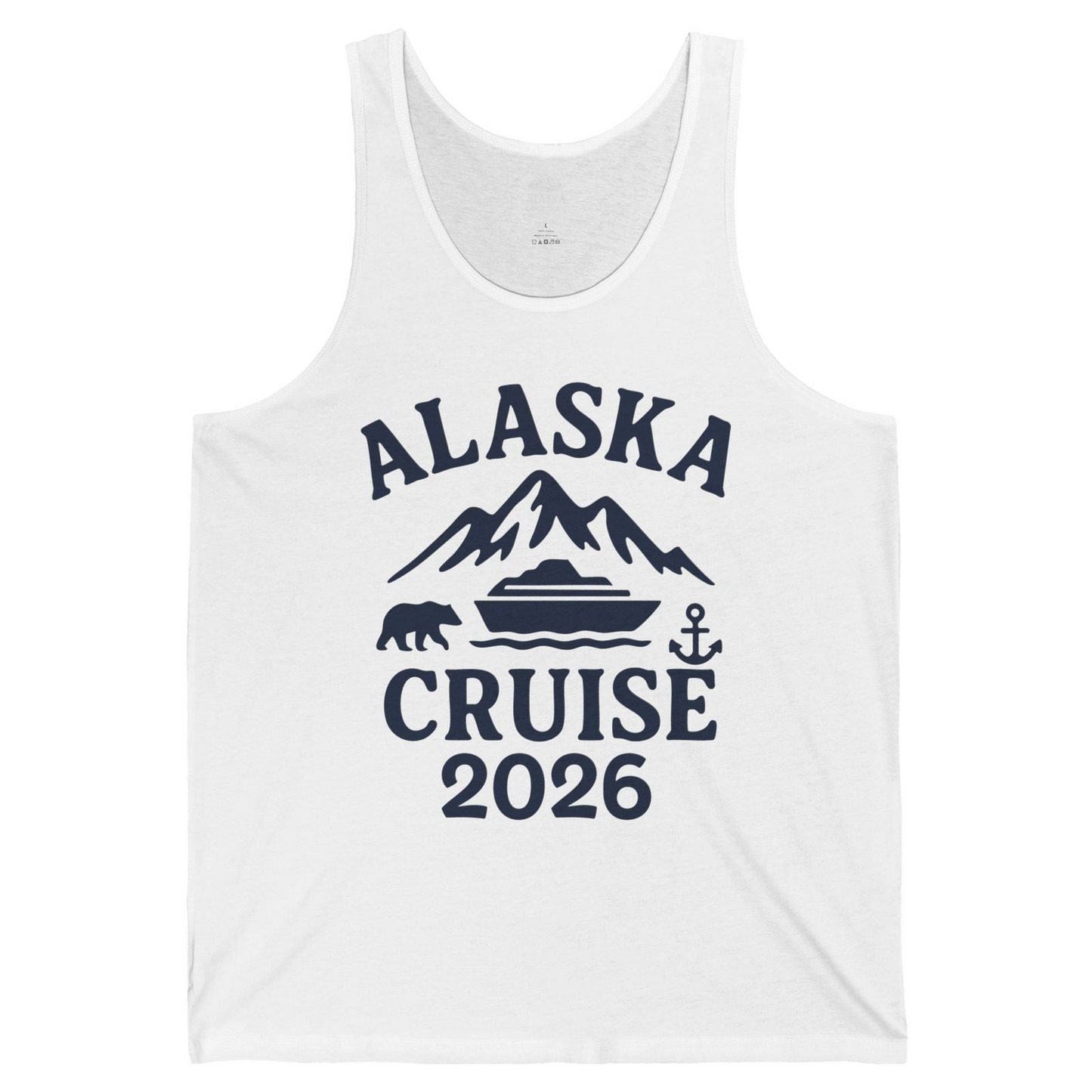 Alaska Cruise 2026 Shirt Tank Top – White – Alaska Cruise Shirts