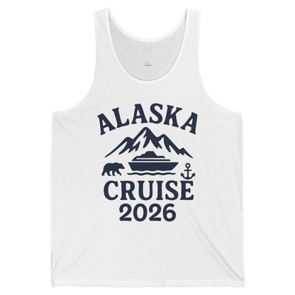 Alaska Cruise 2026 Shirt Tank Top – White – Alaska Cruise Shirts
