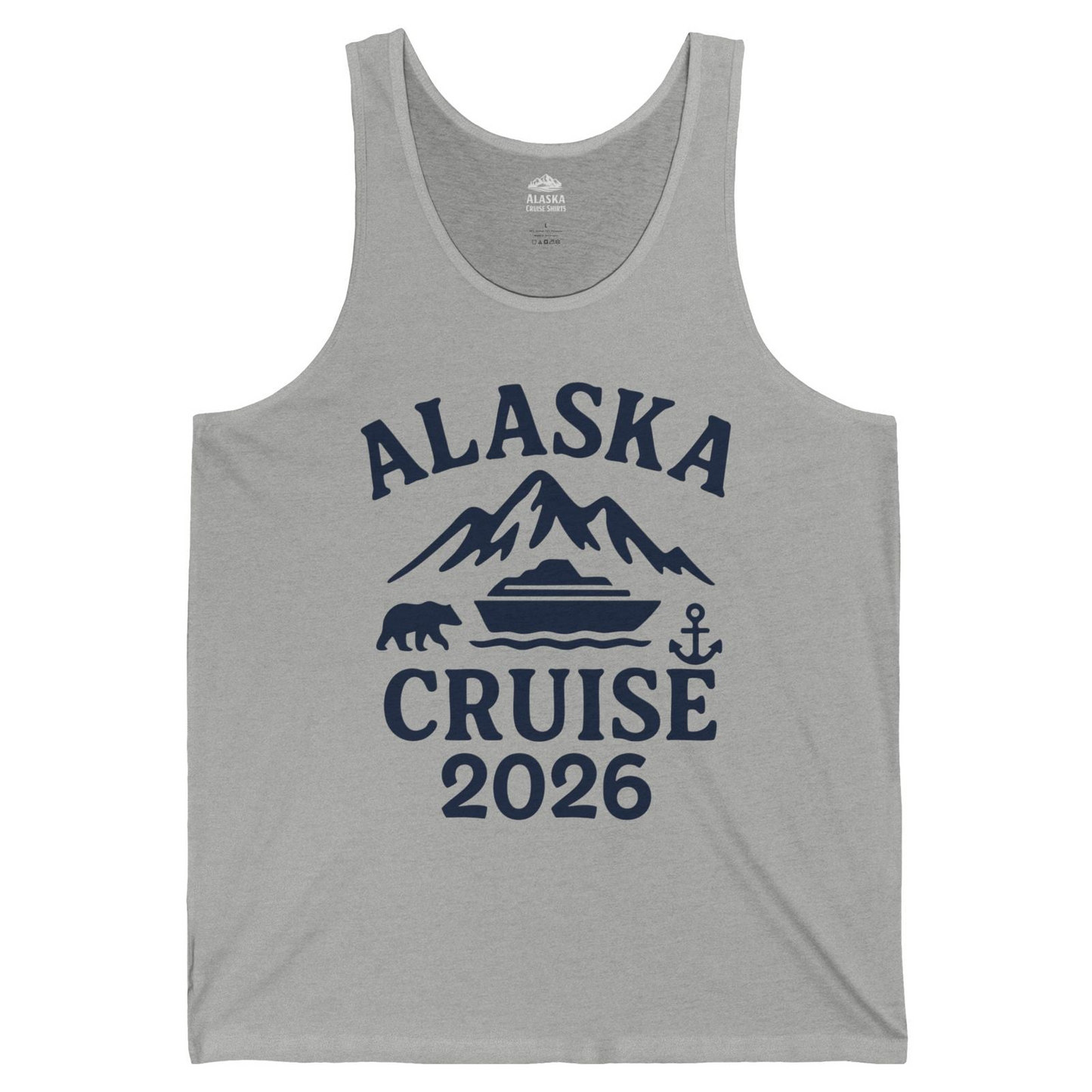 Alaska Cruise 2026 Shirt Tank Top – Athletic Heather – Alaska Cruise Shirts