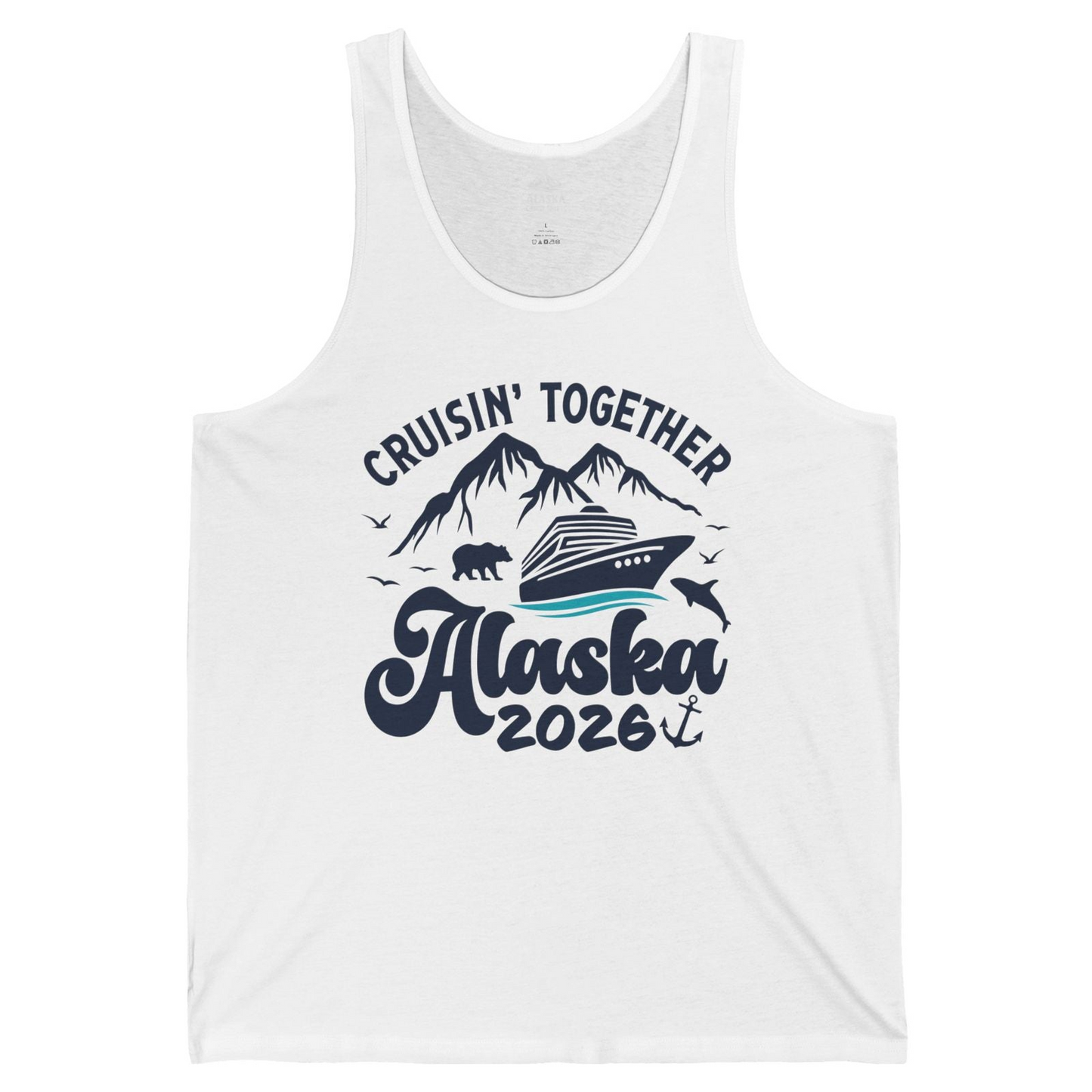Alaska Cruise Adventure Shirt Tank Top – White – Alaska Cruise Shirts