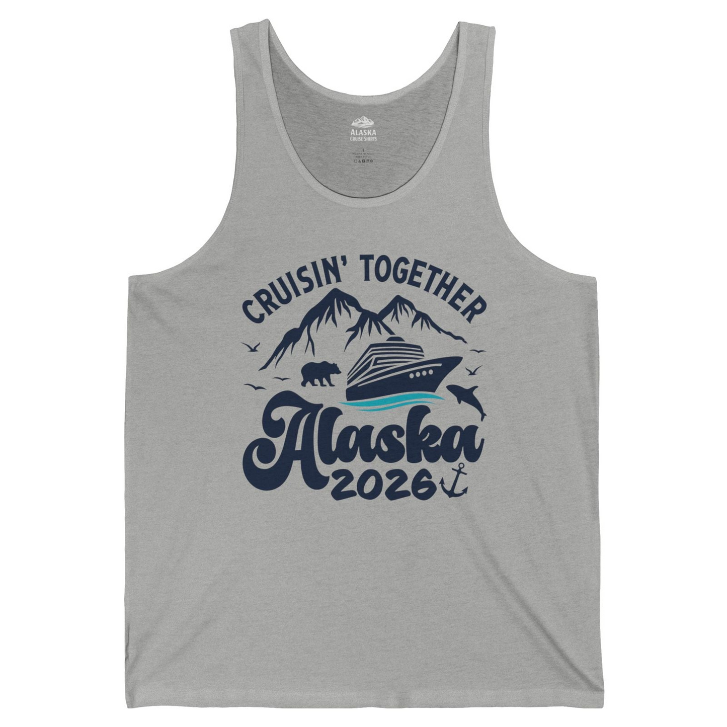 Alaska Cruise Adventure Shirt Tank Top – Athletic Heather – Alaska Cruise Shirts