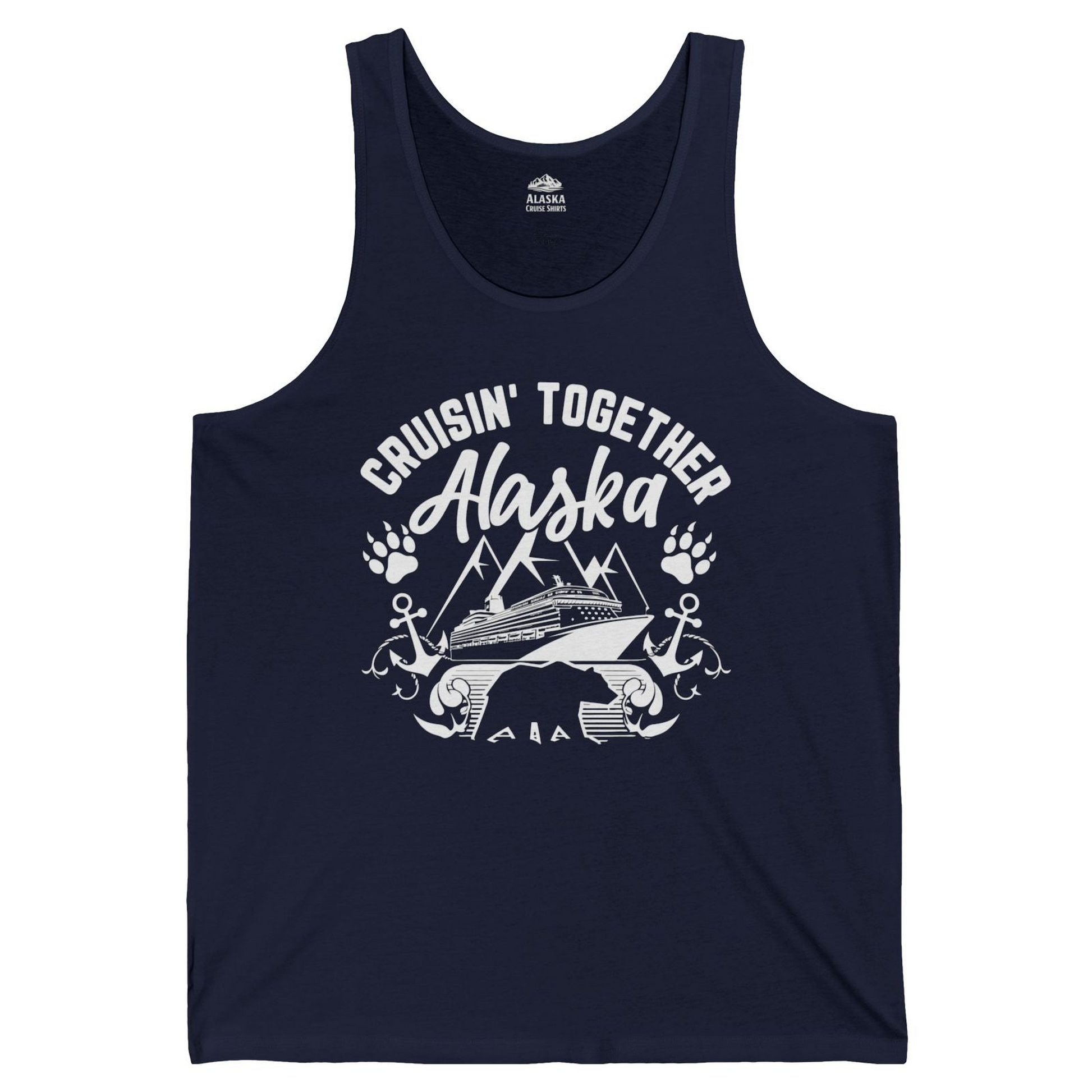 Alaska Cruise Adventure Shirt Tank Top – Navy – Alaska Cruise Shirts