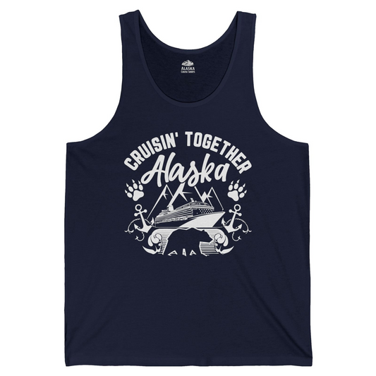 Alaska Cruise Adventure Shirt Tank Top – Navy – Alaska Cruise Shirts
