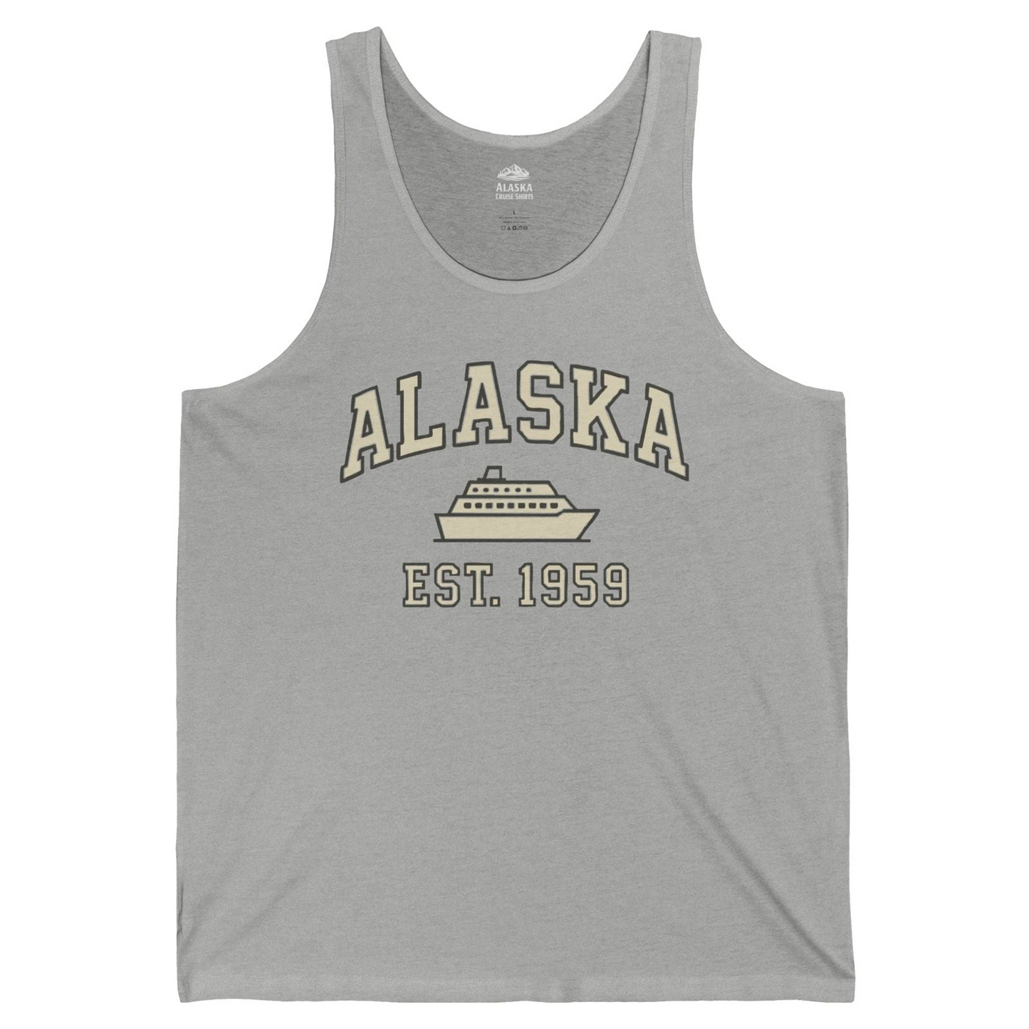 Alaska Cruise Shirt Tank Top – Athletic Heather – Alaska Cruise Shirts
