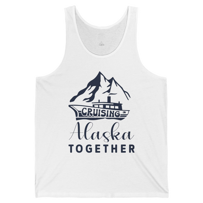 Cruising Alaska Together Mountains and Ship Family Cruise Shirt — Tank Top Tank Top – White – Alaska Cruise Shirts