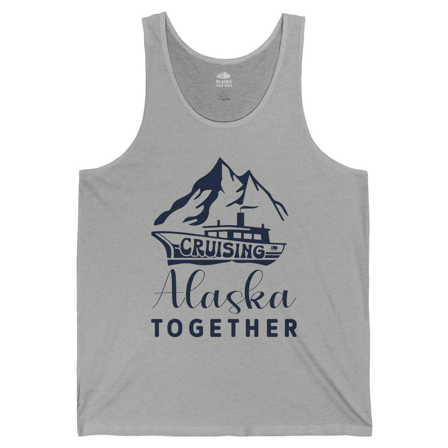 Cruising Alaska Together Mountains and Ship Family Cruise Shirt — Tank Top Tank Top – Athletic Heather – Alaska Cruise Shirts