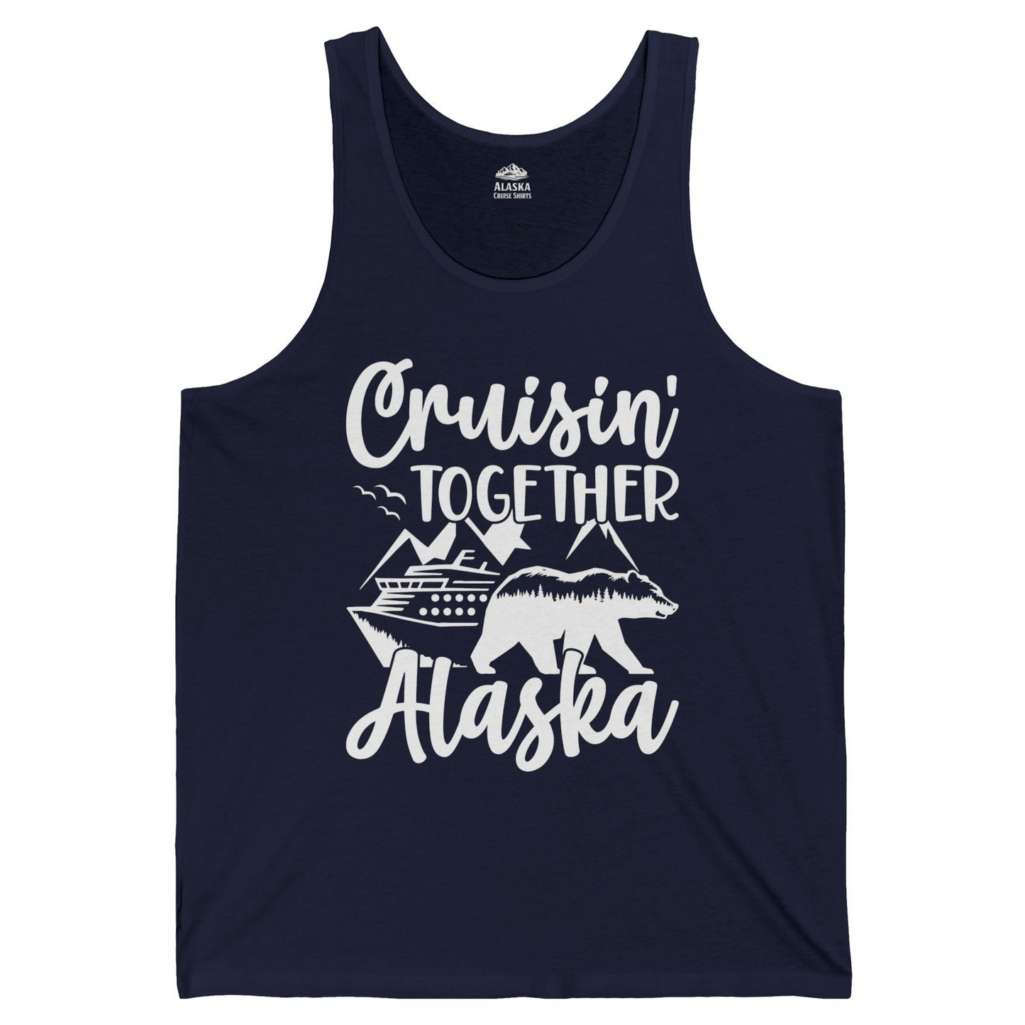 Alaska Cruise Adventure Shirt Tank Top – Navy – Alaska Cruise Shirts