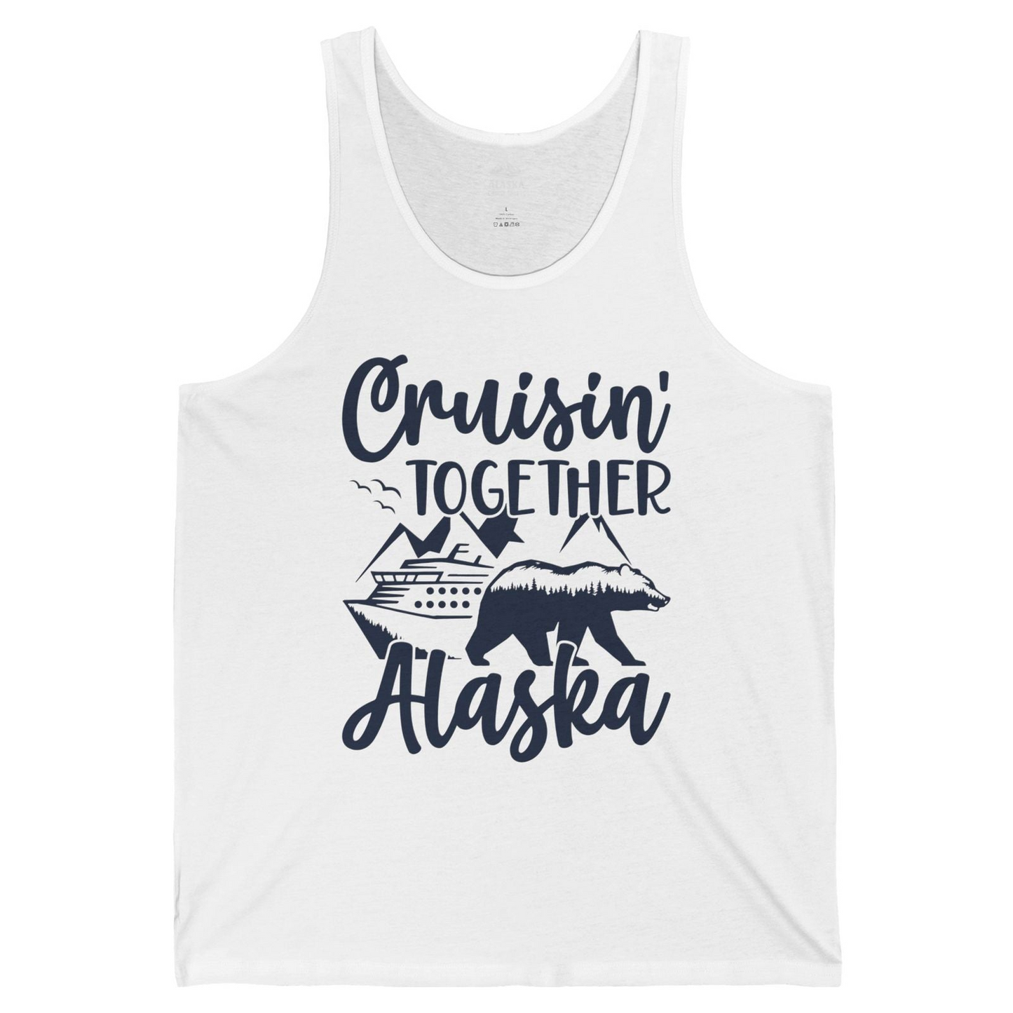 Alaska Cruise Adventure Shirt Tank Top – White – Alaska Cruise Shirts