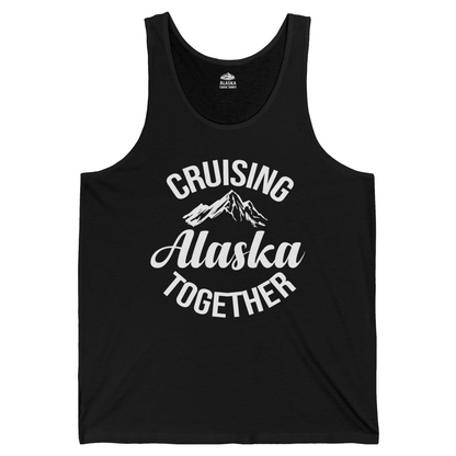 Cruising Alaska Together Mountain Adventure Travel Couples Shirt — Tank Top Tank Top – Black – Alaska Cruise Shirts