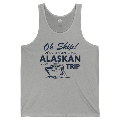 Oh Ship Alaskan Cruise Shirt 2026 Tank Top – Athletic Heather – Alaska Cruise Shirts