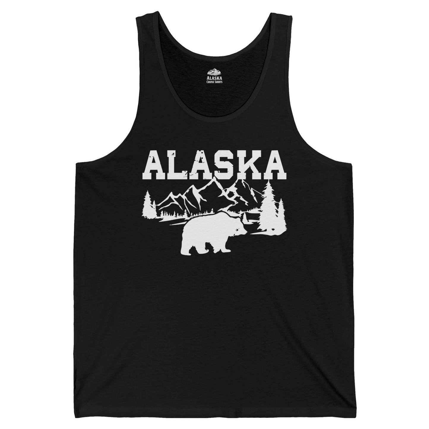 Alaska Bear Shirt Tank Top – Black – Alaska Cruise Shirts