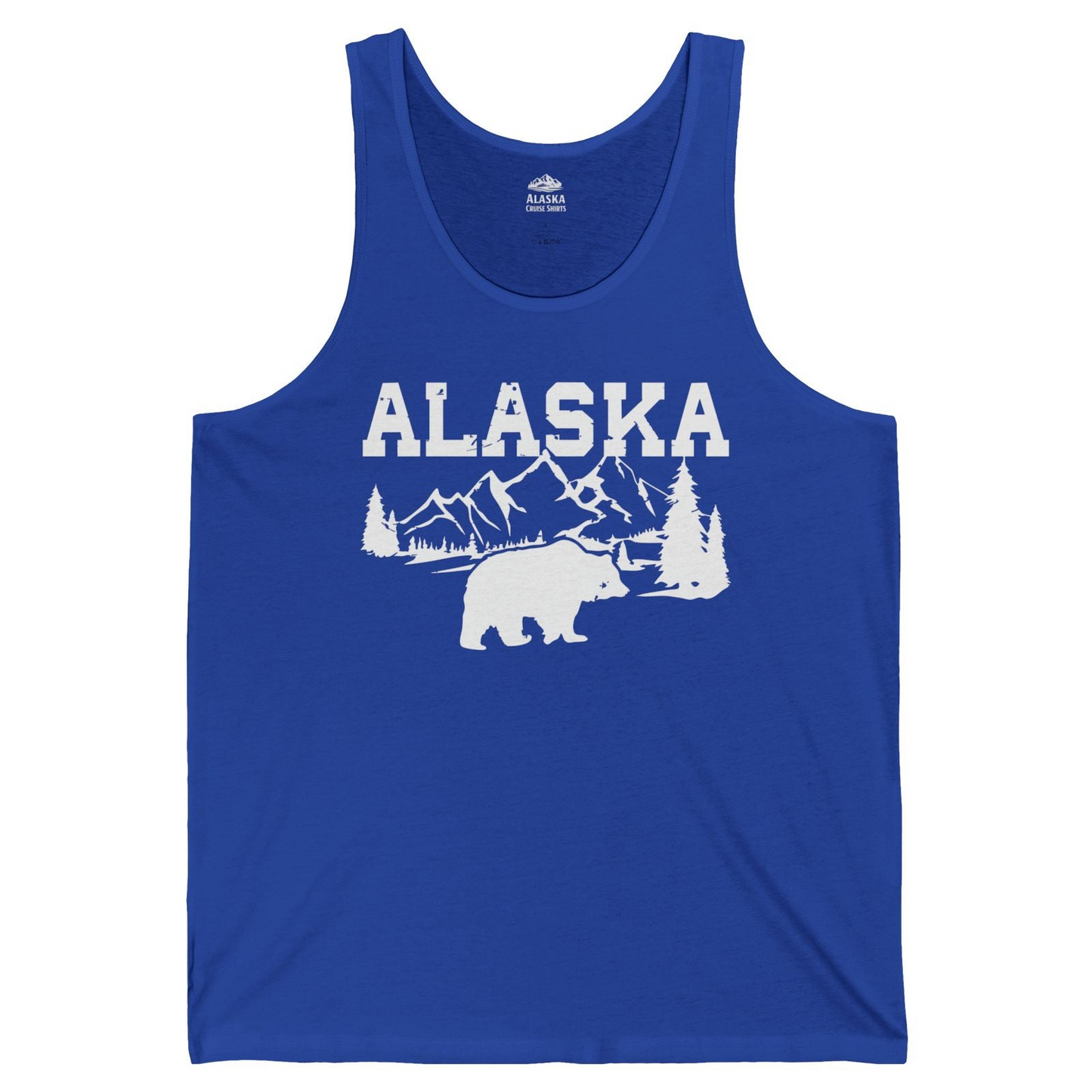 Alaska Bear Shirt Tank Top – True Royal – Alaska Cruise Shirts