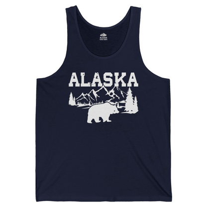 Alaska Bear Shirt Tank Top – Navy – Alaska Cruise Shirts