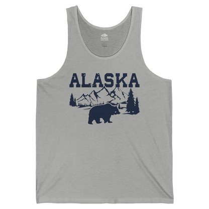 Alaska Bear Shirt Tank Top – Athletic Heather – Alaska Cruise Shirts