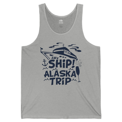 Aww Ship Alaska Cruise Shirt Tank Top – Athletic Heather – Alaska Cruise Shirts