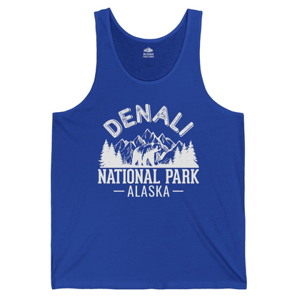 Denali National Park Bear Mountains Vintage Alaska Nature Shirt — Tank Top Tank Top – True Royal – Alaska Cruise Shirts