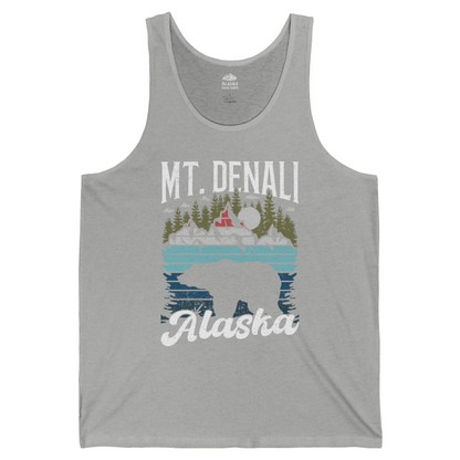 Mt Denali Alaska Bear Wilderness Shirt Tank Top – Athletic Heather – Alaska Cruise Shirts