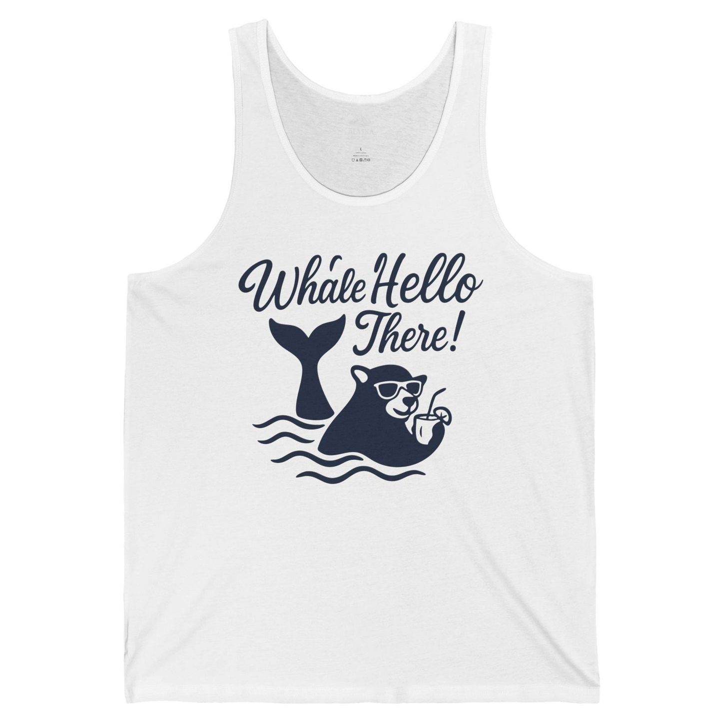 Whale Hello There Shirt Tank Top – White – Alaska Cruise Shirts