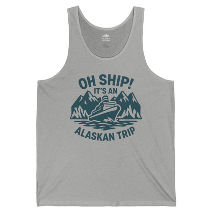 Oh Ship Its An Alaskan Trip Funny Alaska Cruise Adventure Shirt — Tank Top Tank Top – Athletic Heather – Alaska Cruise Shirts