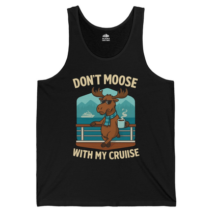 Funny Moose on Alaska Cruise Ship Shirt Tank Top – Black – Alaska Cruise Shirts