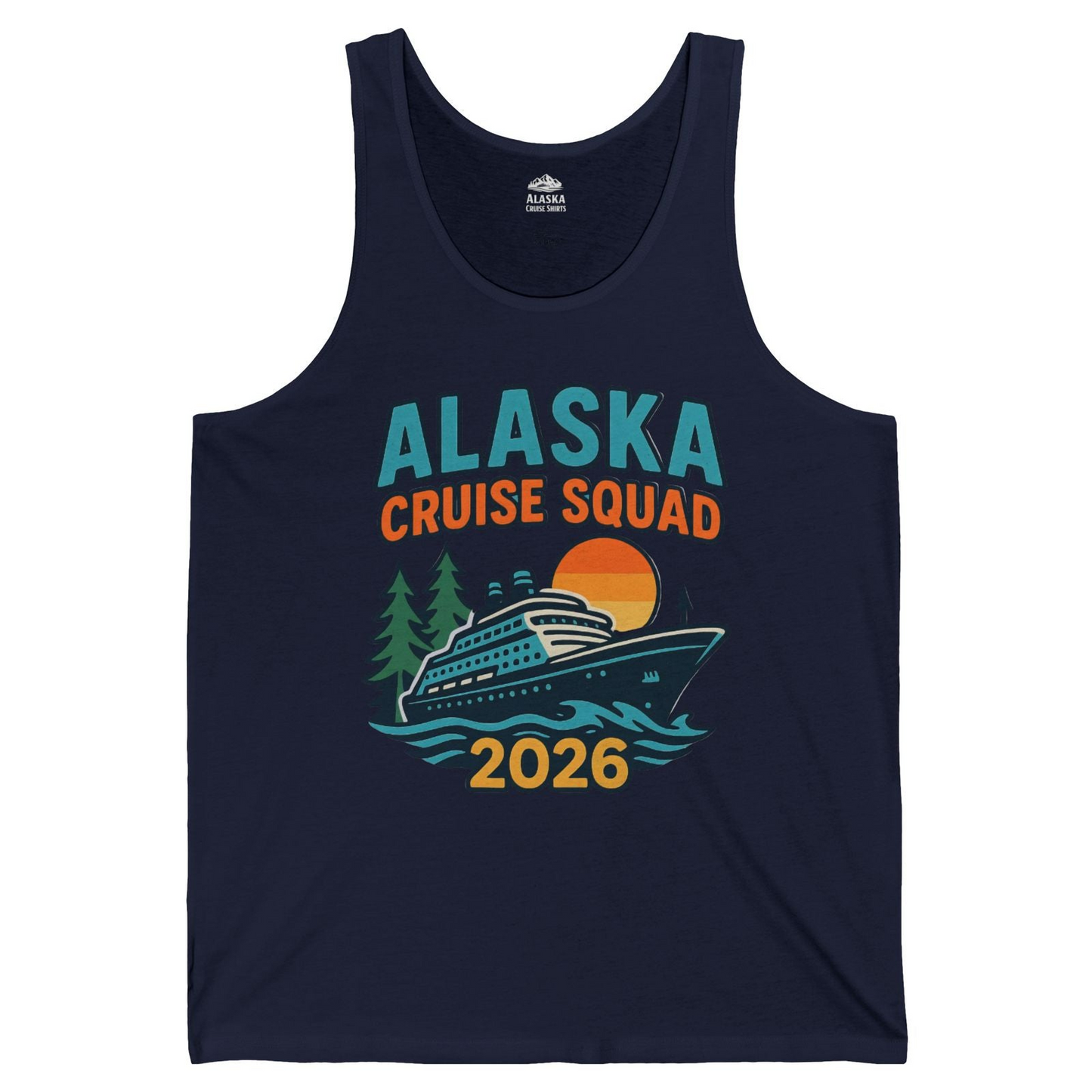 Alaska Cruise Squad Shirt Tank Top – Navy – Alaska Cruise Shirts
