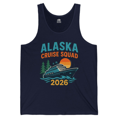 Alaska Cruise Squad Shirt Tank Top – Navy – Alaska Cruise Shirts