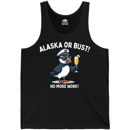 Funny Puffin Captain Alaska Cruise Shirt Tank Top – Black – Alaska Cruise Shirts