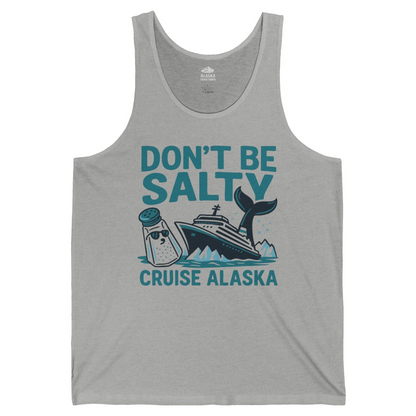 Don’t Be Salty Alaska Cruise Shirt Whale Pun Funny Vacation Tee — Tank Top Tank Top – Athletic Heather – Alaska Cruise Shirts