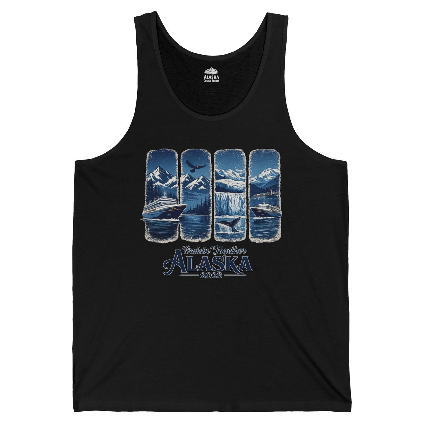 Alaska Cruise Adventure Shirt Tank Top – Black – Alaska Cruise Shirts