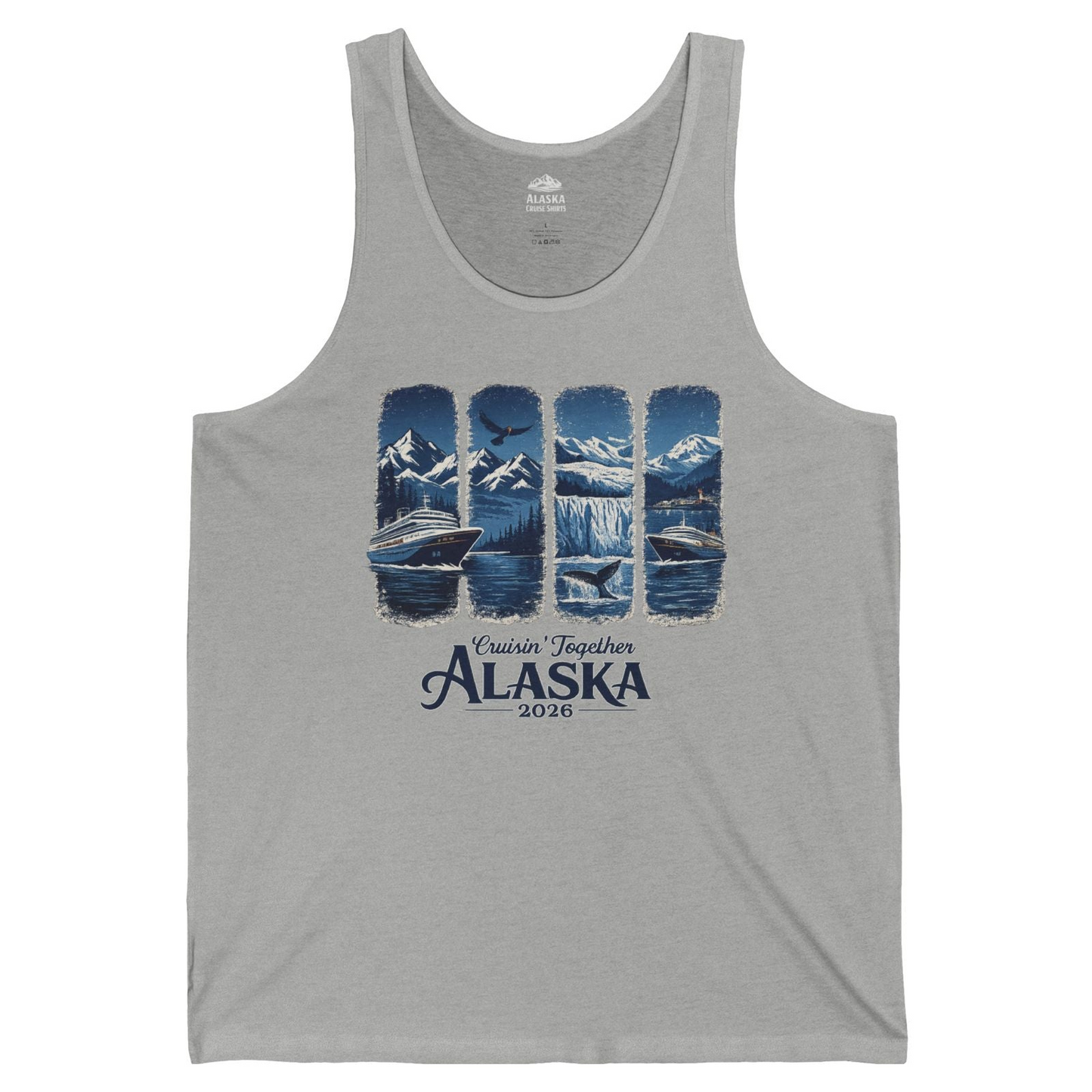 Alaska Cruise Adventure Shirt Tank Top – Athletic Heather – Alaska Cruise Shirts