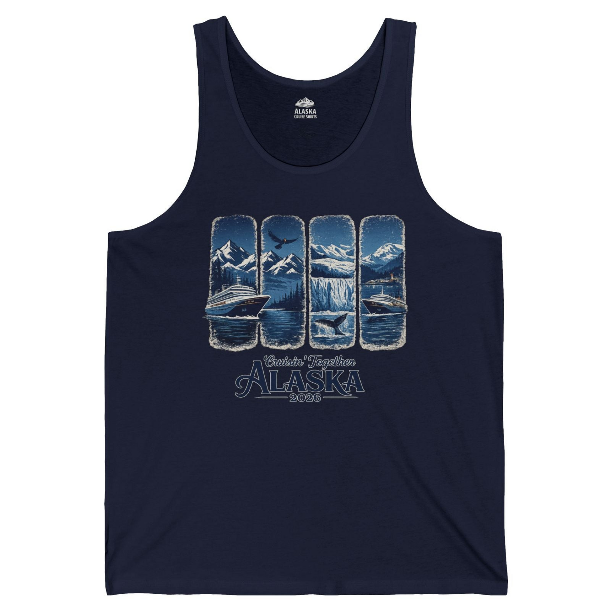Alaska Cruise Adventure Shirt Tank Top – Navy – Alaska Cruise Shirts