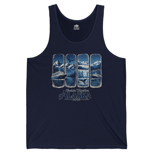 Alaska Cruise Adventure Shirt Tank Top – Navy – Alaska Cruise Shirts