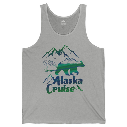 Alaska Cruise Bear Mountains Silhouette Shirt Tank Top – Athletic Heather – Alaska Cruise Shirts