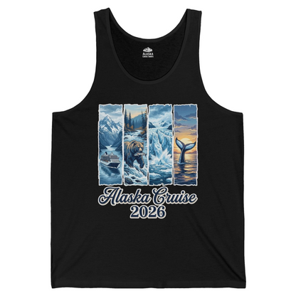 Alaska Cruise 2026 Scenic Wildlife Adventure Souvenir Shirt — Tank Top Tank Top – Black – Alaska Cruise Shirts