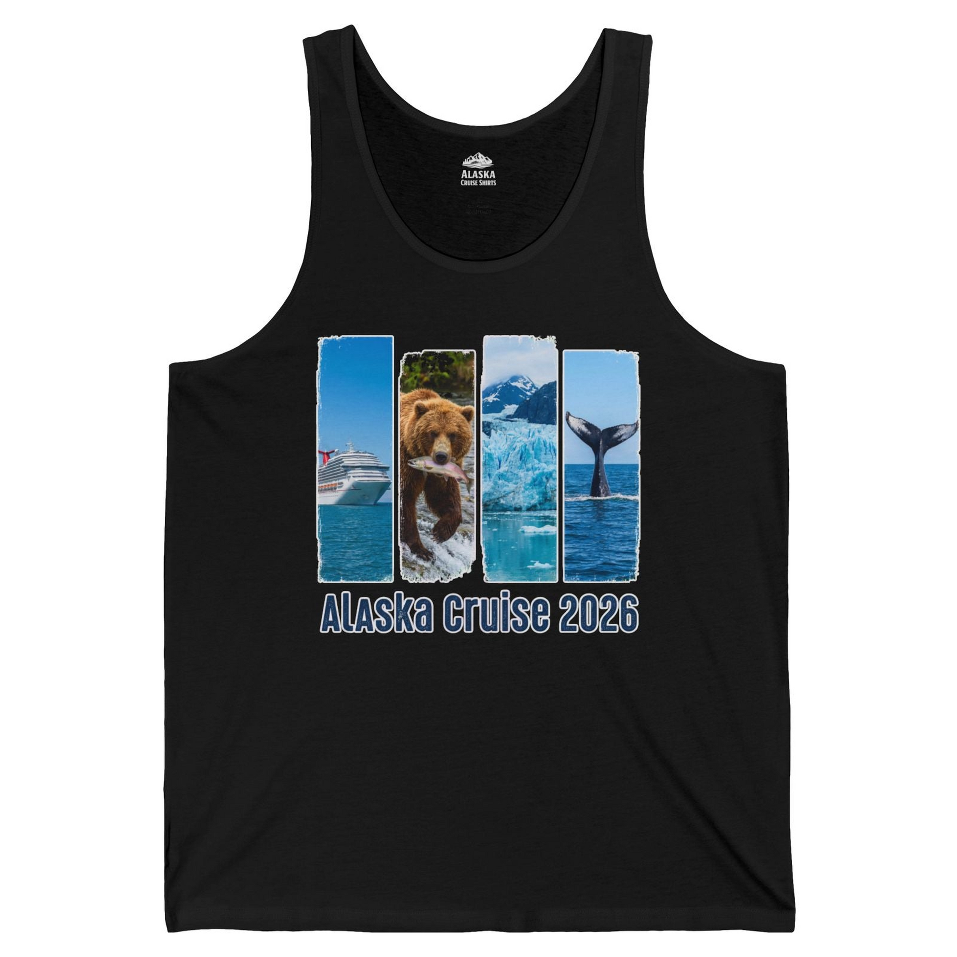 Alaska Cruise 2026 Wildlife Nature Adventure Vacation Shirt — Tank Top Tank Top – Black – Alaska Cruise Shirts
