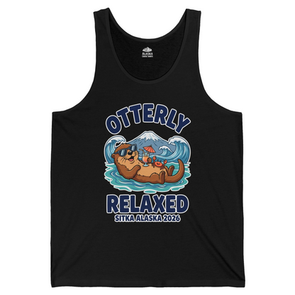 Otterly Relaxed Sitka Alaska 2026 Vacation Souvenir Shirt — Tank Top Tank Top – Black – Alaska Cruise Shirts