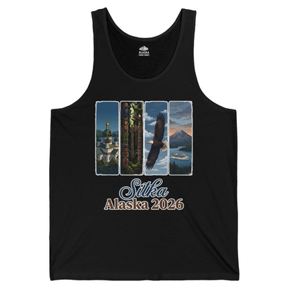 Sitka Alaska 2026 Cruise and Wildlife Souvenir Graphic Shirt — Tank Top Tank Top – Black – Alaska Cruise Shirts